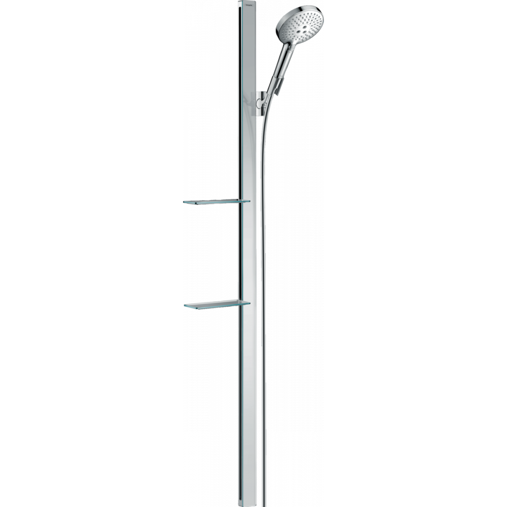 Душевой набор Hansgrohe Raindance Select S 120 3jet со штангой 150 см и мыльницей, хром 27646000
