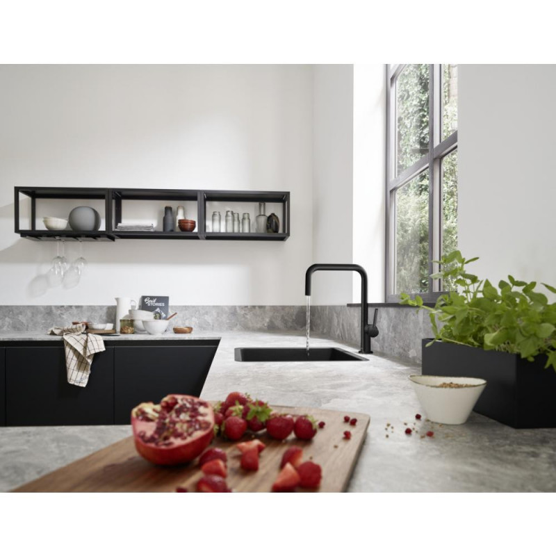 Смеситель для кухни чёрный Hansgrohe 72806670