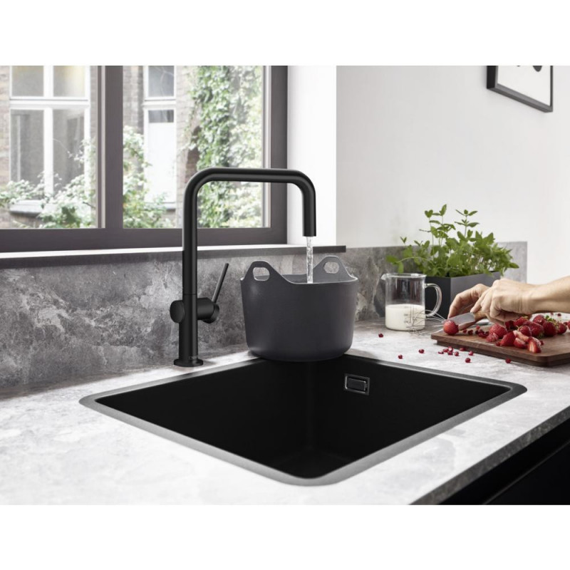 Смеситель для кухни чёрный Hansgrohe 72806670