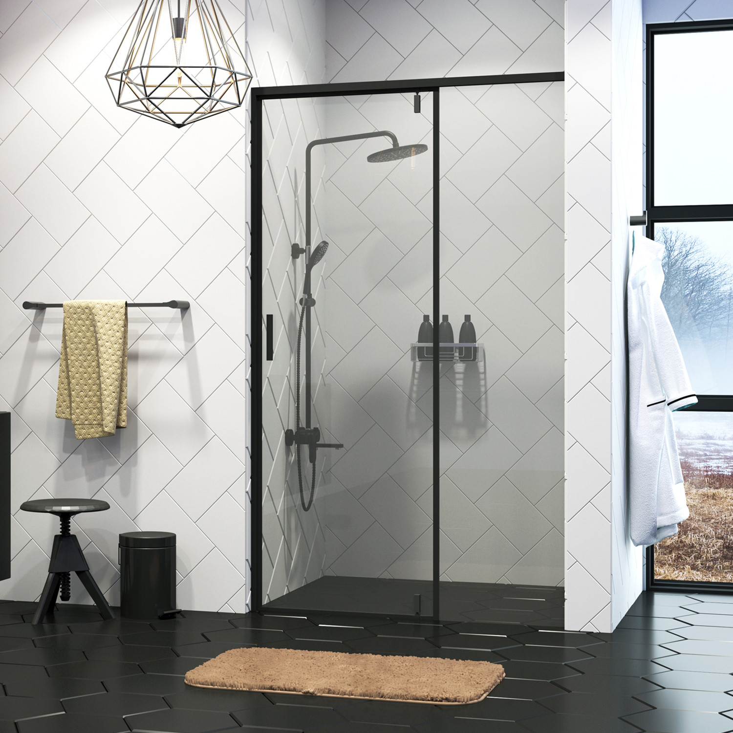 Душевая дверь 100x200см WasserKraft Elbe 74P12