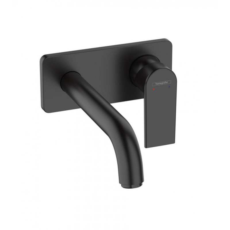 Смеситель для раковины встраиваемый чёрный Hansgrohe Vernis Shape 71578670