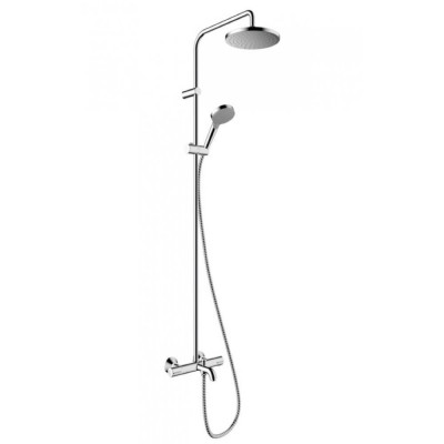 Душевая система Hansgrohe Vernis Blend Showerpipe 200 1jet с термостатом для ванны, хром, 26274000