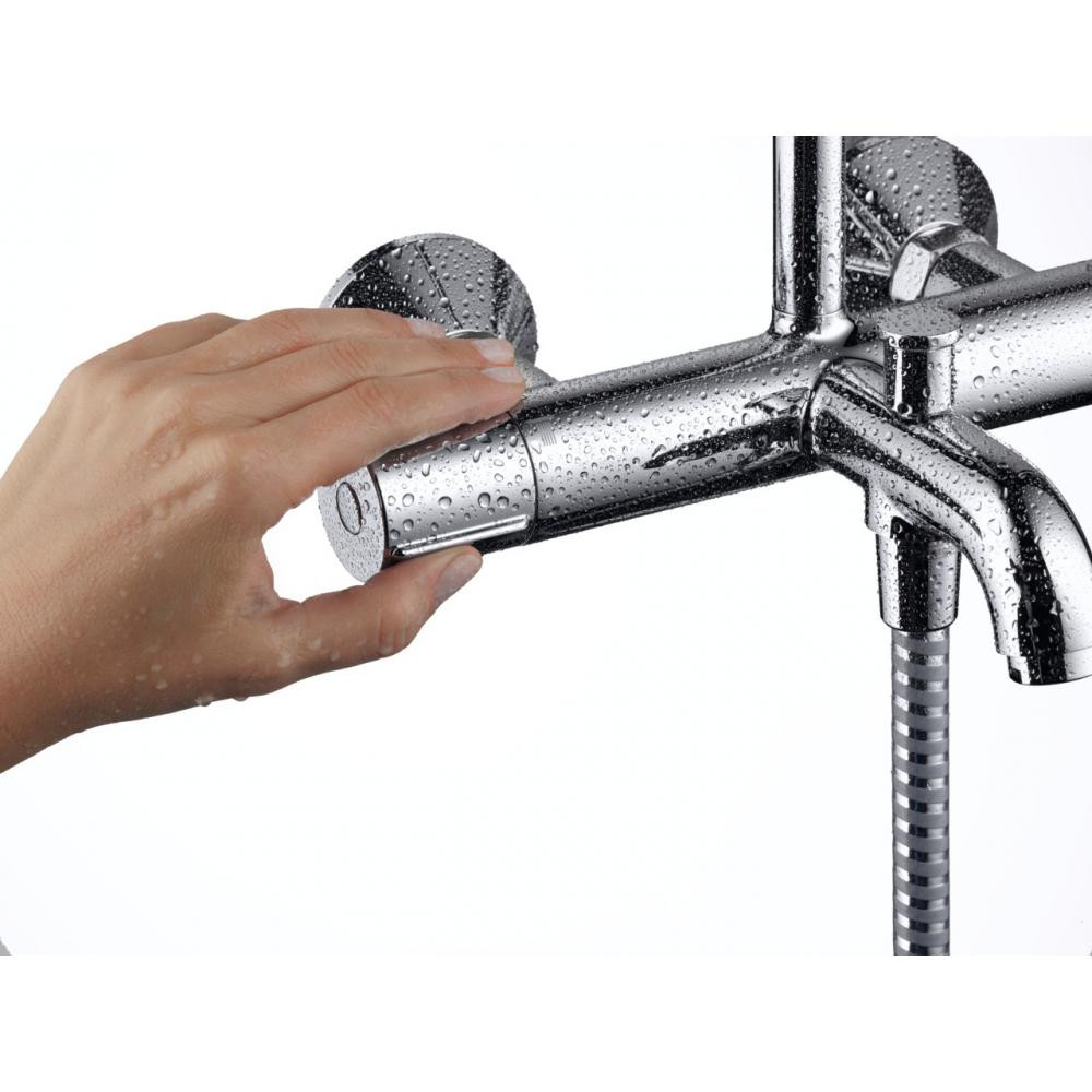 Душевая система Hansgrohe Vernis Blend Showerpipe 200 1jet с термостатом для ванны, хром, 26274000