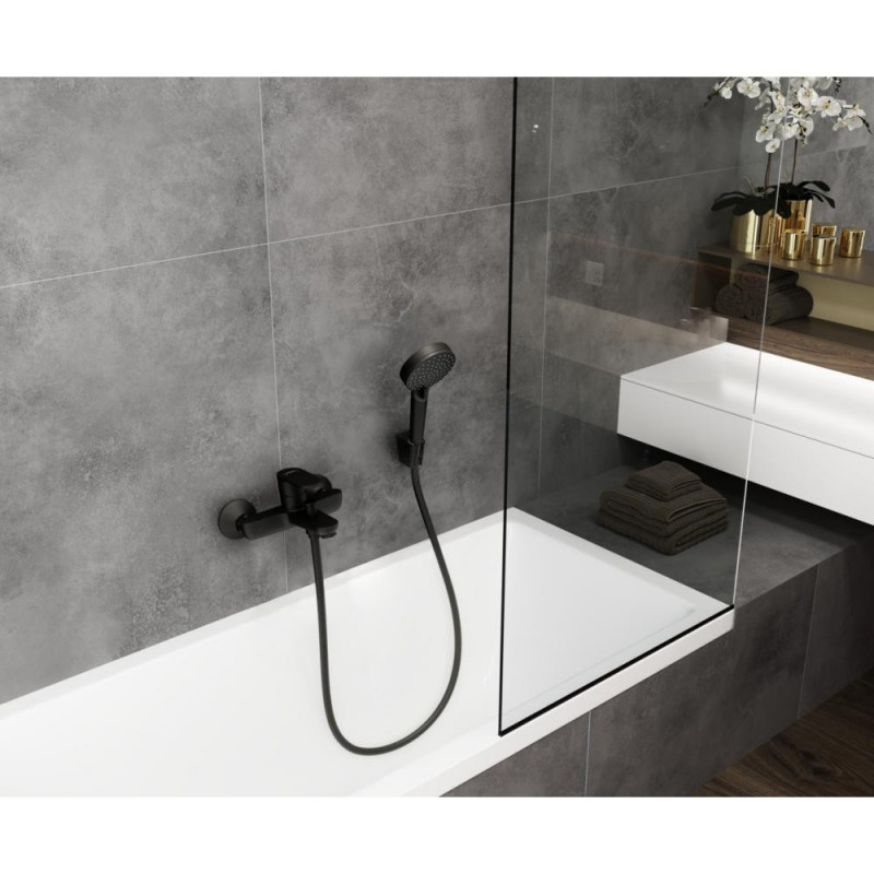 Смеситель для ванны чёрный Hansgrohe Vernis Blend 71440670
