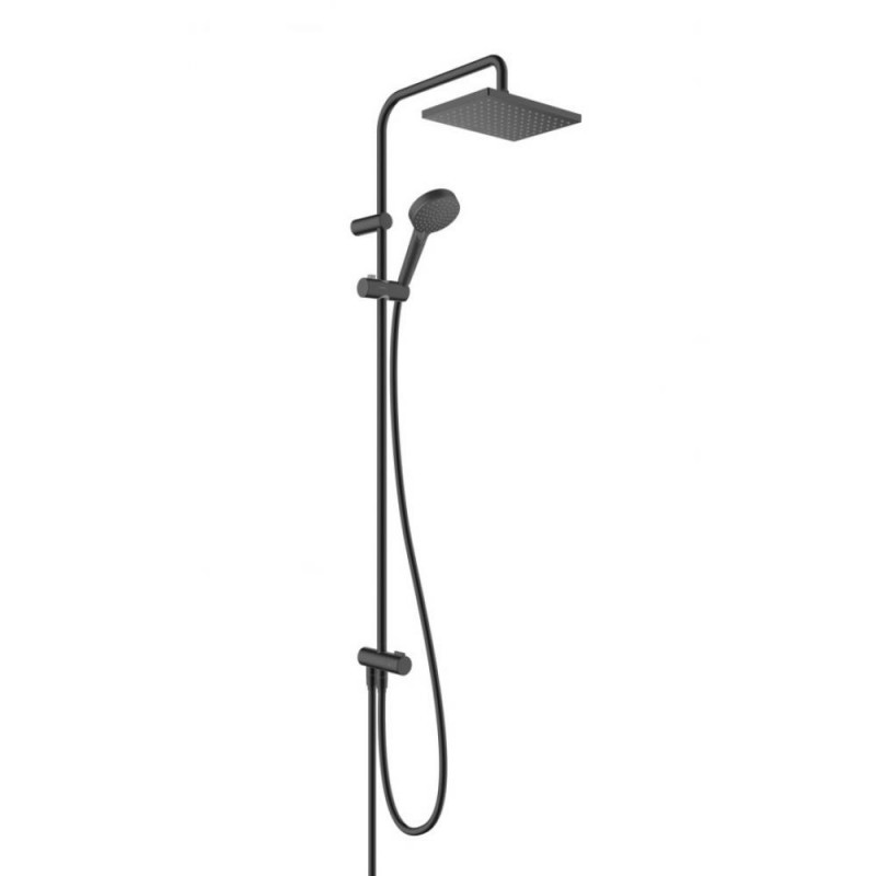 Душевая система Hansgrohe Vernis Shape Showerpipe 230 1jet Reno, матовый черный, 26282670