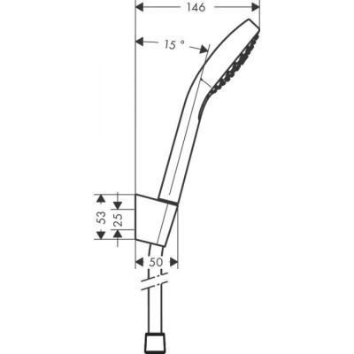 Ручной душ хром Hansgrohe Croma Select E Vario 26425400