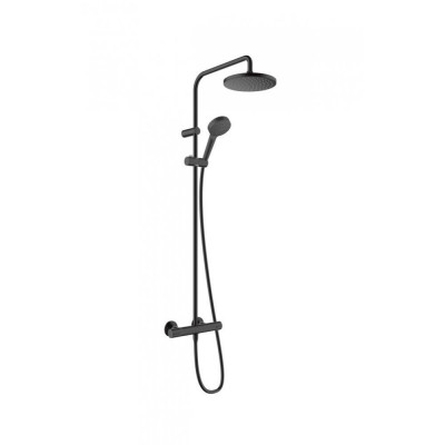 Душевая система Hansgrohe Vernis Blend Showerpipe 200 1jet с термостатом, матовый черный, 26276670