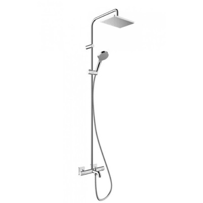 Душевая система Hansgrohe Vernis Shape Showerpipe 230 1jet EcoSmart с термостатом для ванны, хром, 26098000