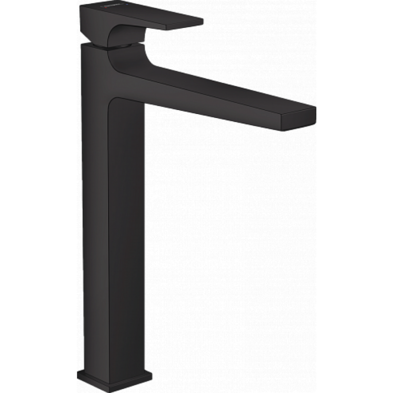 Смеситель для раковины со сливным клапаном Push-Open чёрный Hansgrohe Metropol 32512670