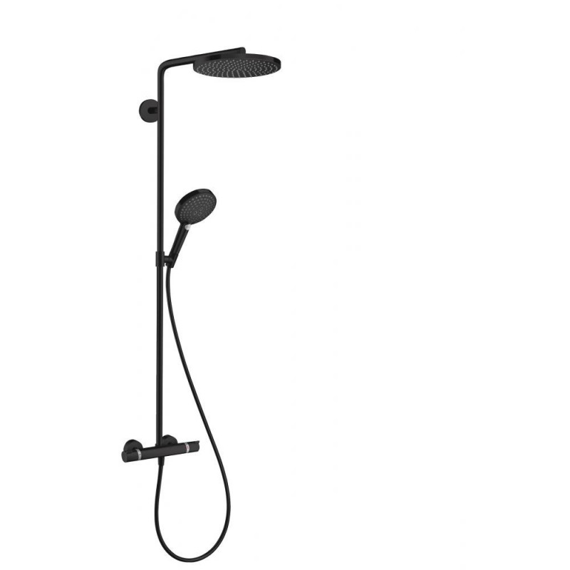 Душевая система с термостатом чёрная hansgrohe Raindance Select S Showerpipe 240 1jet P 27633670
