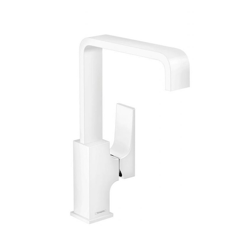 Смеситель для раковины со сливным клапаном Push-Open белый Hansgrohe 32511700