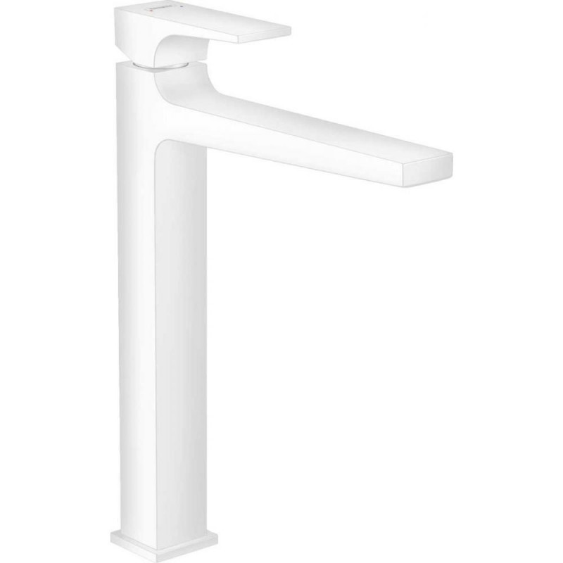 Смеситель для раковины со сливным клапаном Push-Open белый Hansgrohe Metropol 32512700