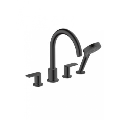 Смеситель на борт ванны чёрный Hansgrohe Vernis Blend 71456670