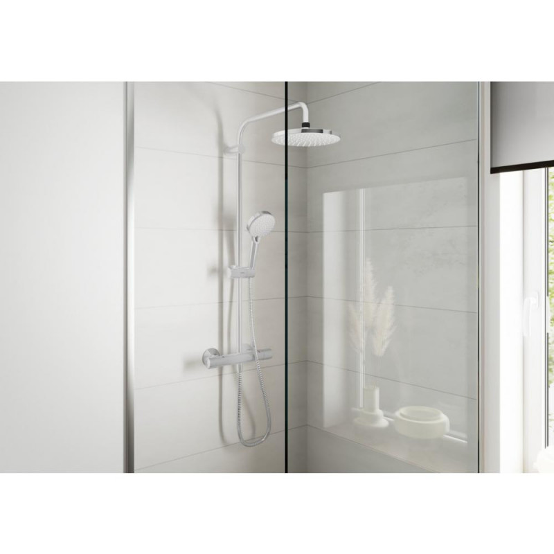 Душевая система Hansgrohe Vernis Blend Showerpipe 200 1jet Green с термостатом, хром, 26318000