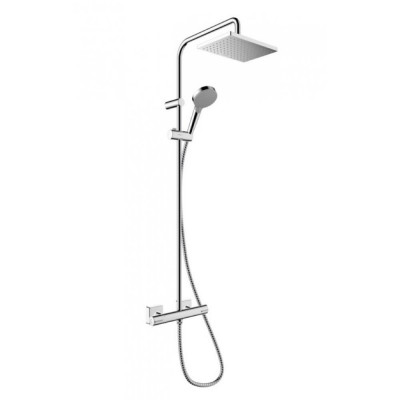 Душевая система Hansgrohe Vernis Shape Showerpipe 230 1jet EcoSmart с термостатом, хром, 26097000