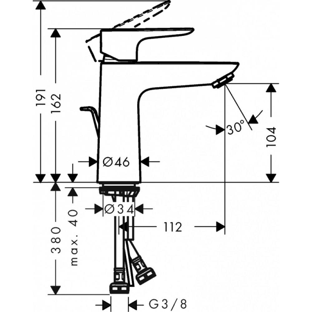 Смеситель для раковины белый Hansgrohe Talis E 71712700