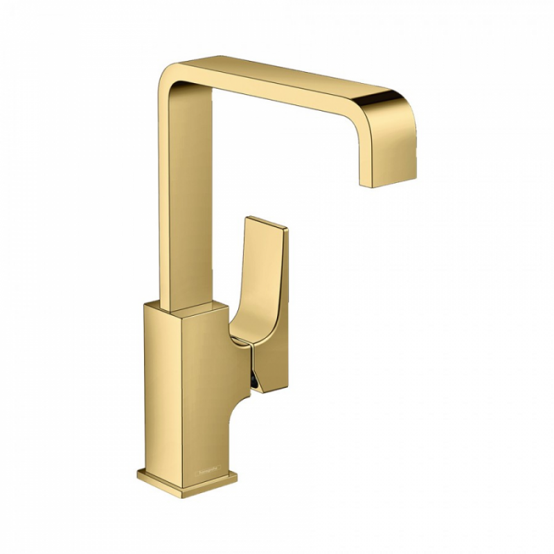 Смеситель для раковины со сливным клапаном Push-Open золото Hansgrohe 32511990