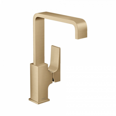 Смеситель для раковины со сливным клапаном Push-Open бронза Hansgrohe 32511140