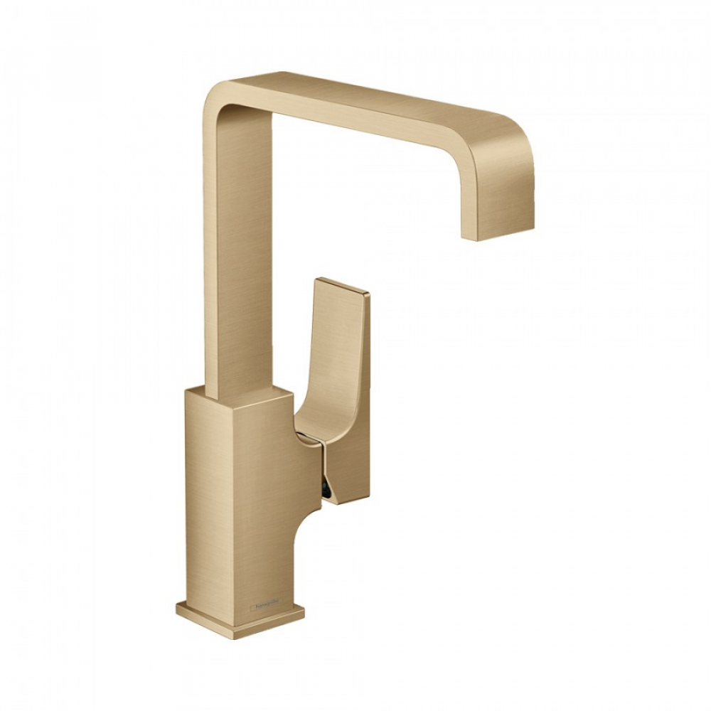 Смеситель для раковины со сливным клапаном Push-Open бронза Hansgrohe 32511140