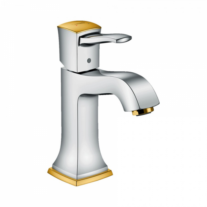 Смеситель для раковины хром/золото Hansgrohe 31300090
