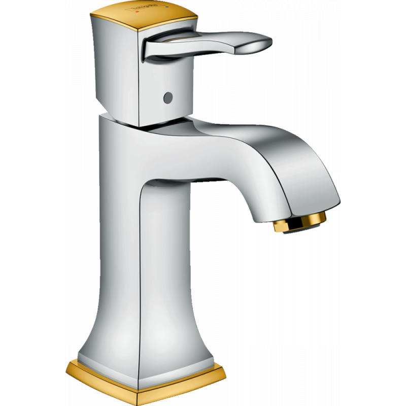 Смеситель для раковины хром/золото Hansgrohe Metropol Classic 31301090
