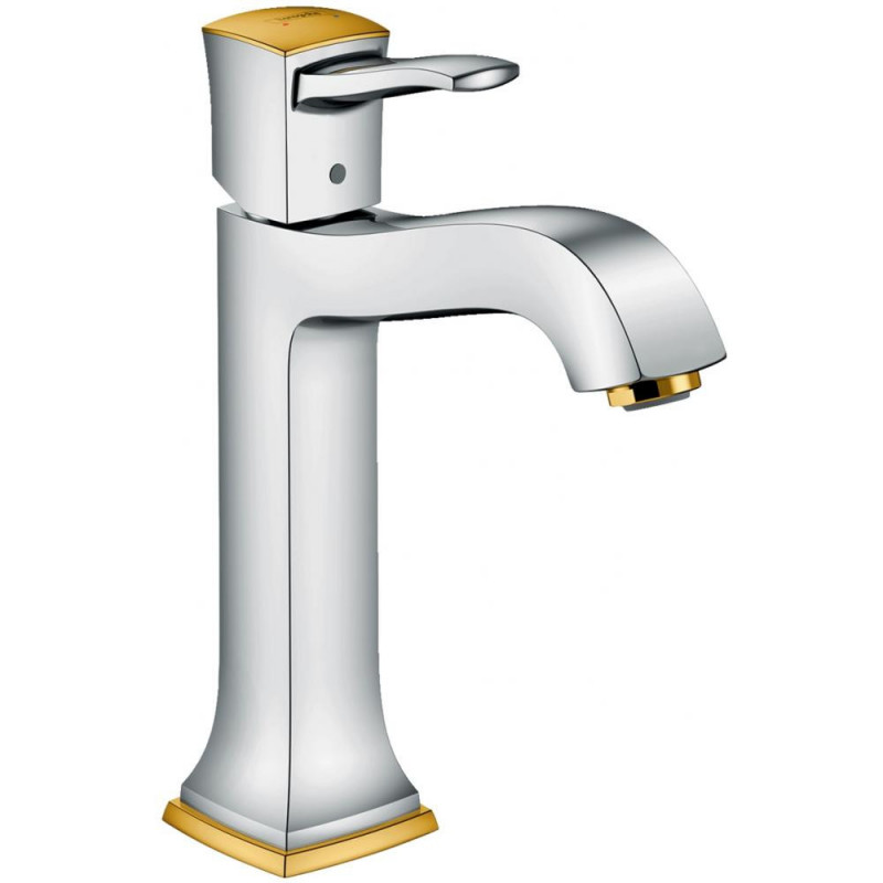 Смеситель для раковины хром/золото Hansgrohe Metropol Classic 31302090