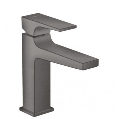 Смеситель для раковины со сливным клапаном Push-Open чёрный хром Hansgrohe 32507340