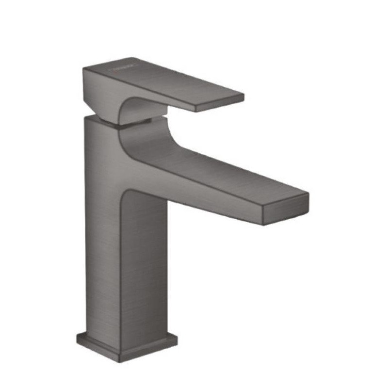 Смеситель для раковины со сливным клапаном Push-Open чёрный хром Hansgrohe 32507340