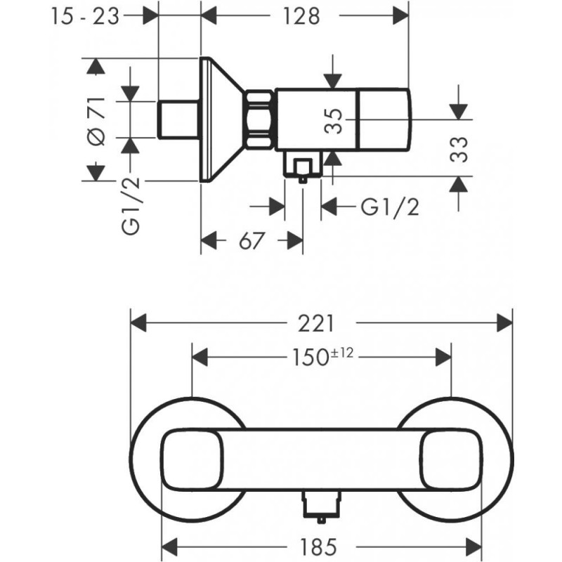 Смеситель для душа хром Hansgrohe Logis 71263000
