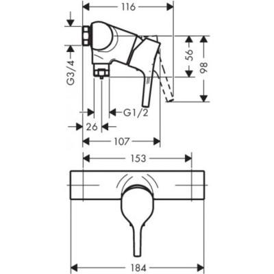 Смеситель для душа хром Hansgrohe 72601000
