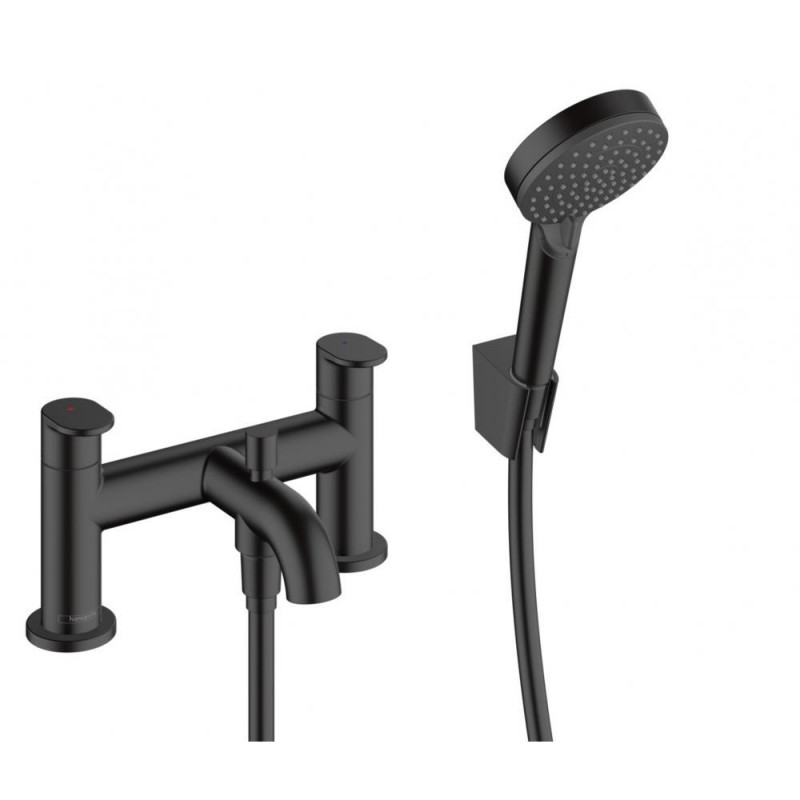Смеситель для ванны чёрный Hansgrohe Vernis Blend Vario 71461670