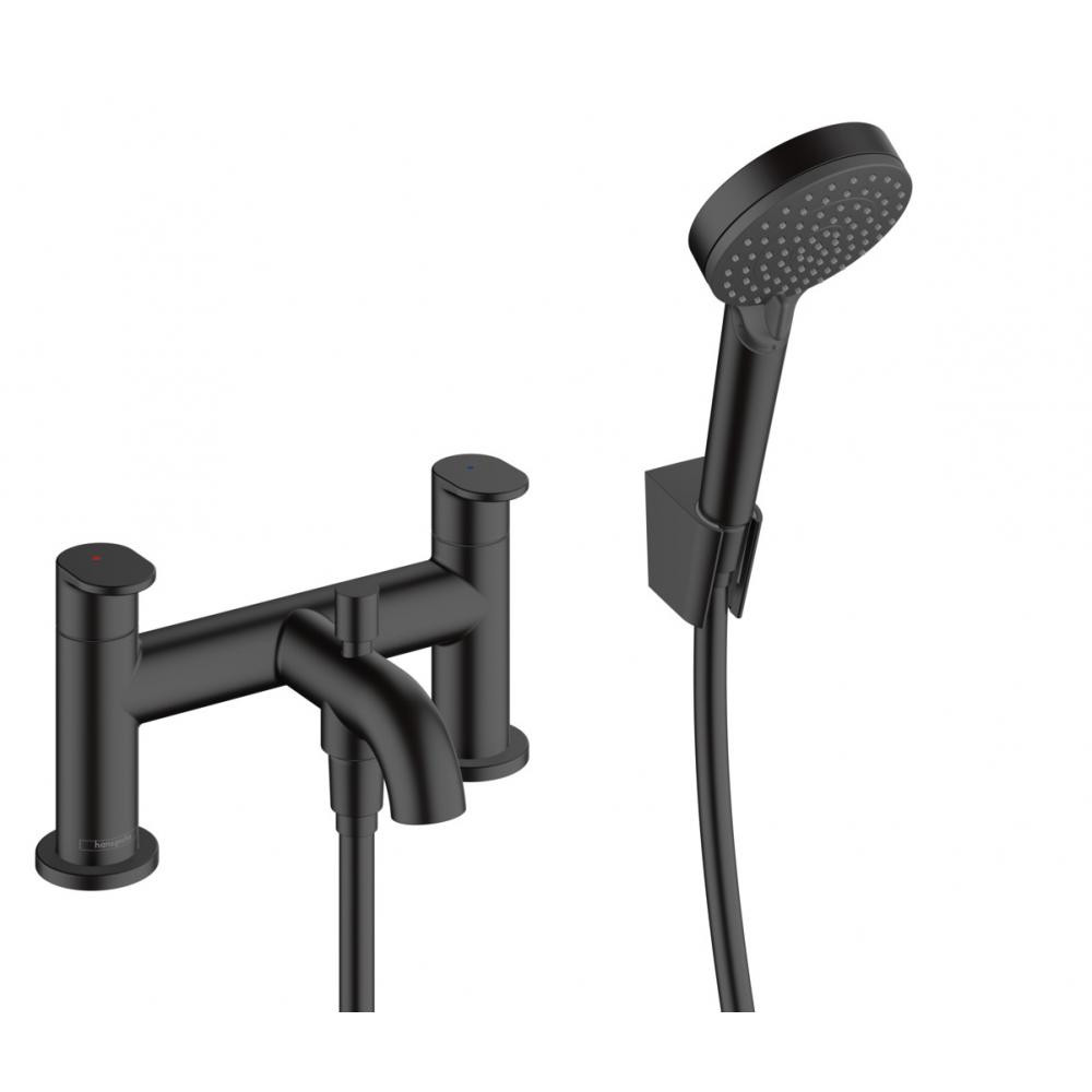 Смеситель для ванны чёрный Hansgrohe Vernis Blend Vario 71461670