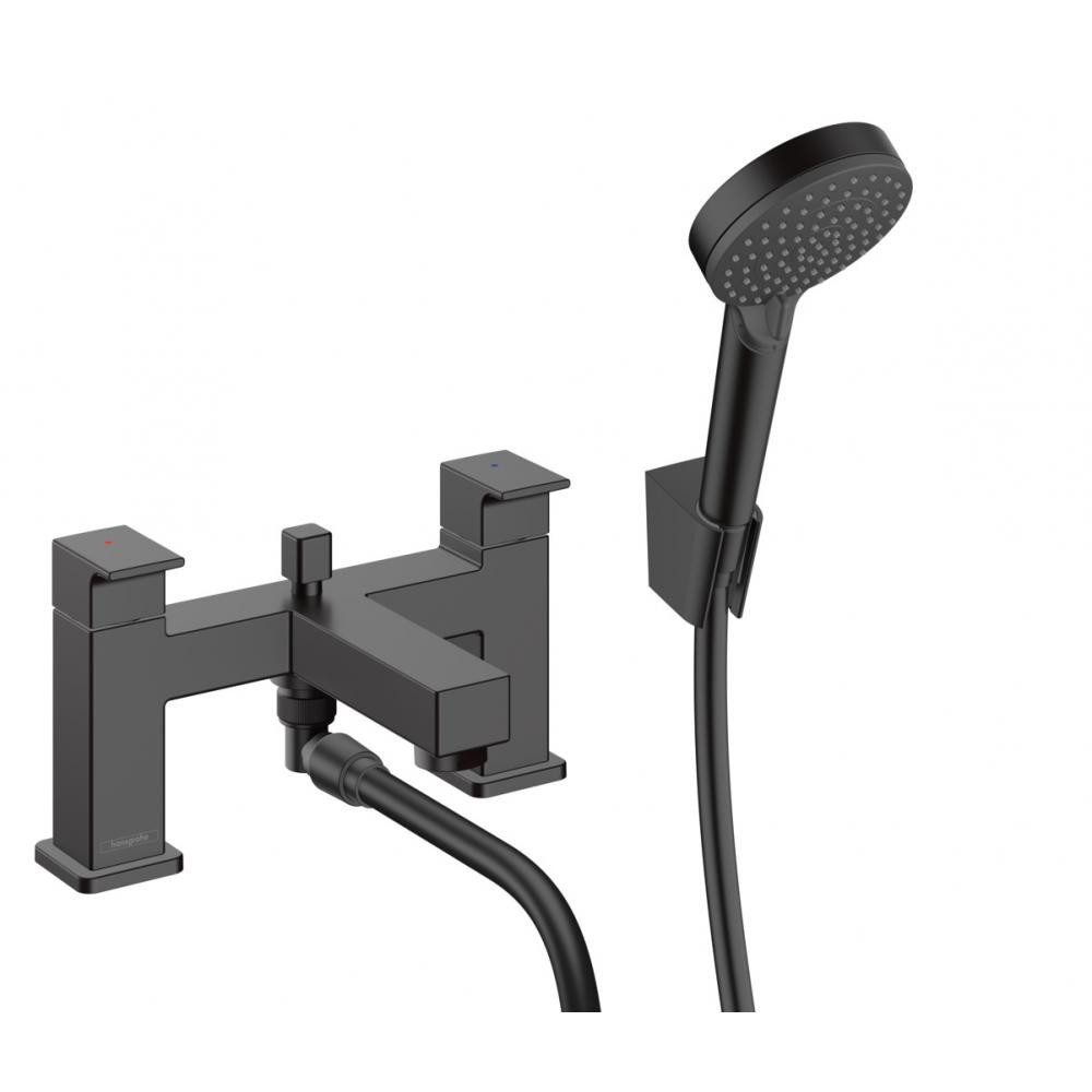 Смеситель для ванны чёрный Hansgrohe Vernis Blend Vario 71462670