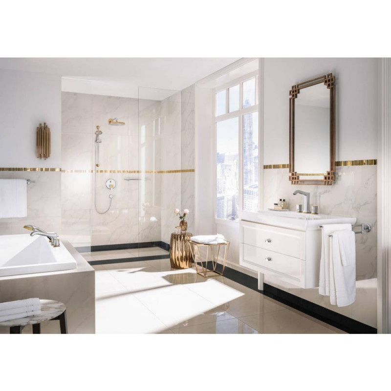 Смеситель для ванны хром/золото Hansgrohe Metropol Classic 31345090