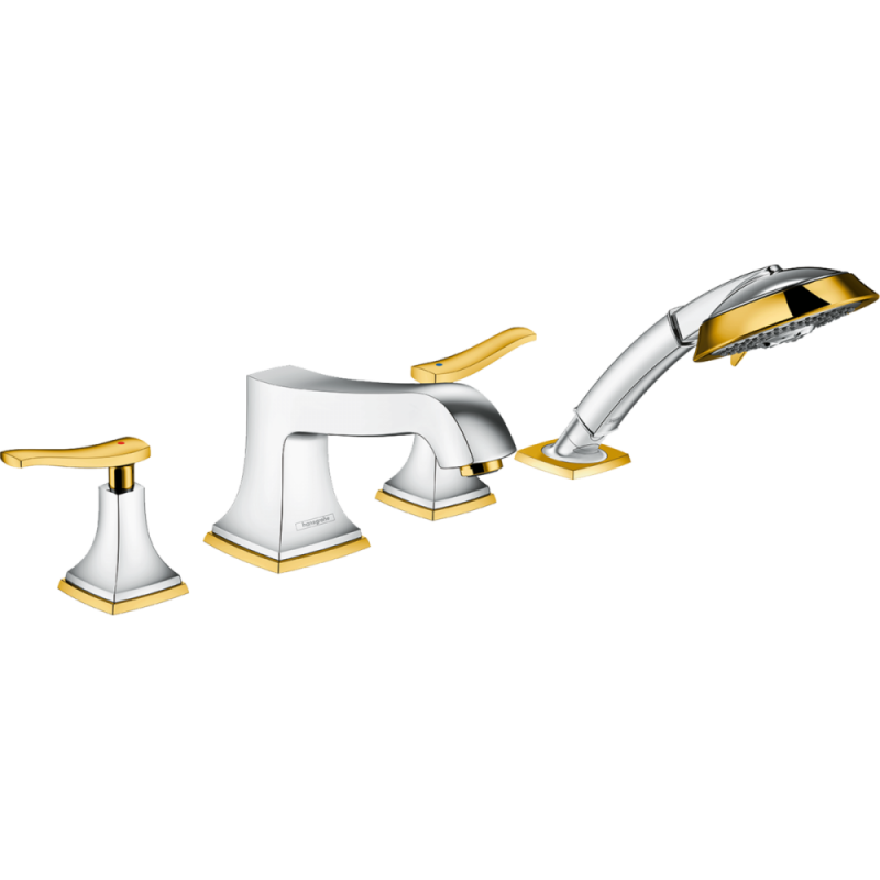 Смеситель для ванны хром/золото Hansgrohe Metropol Classic 31441090