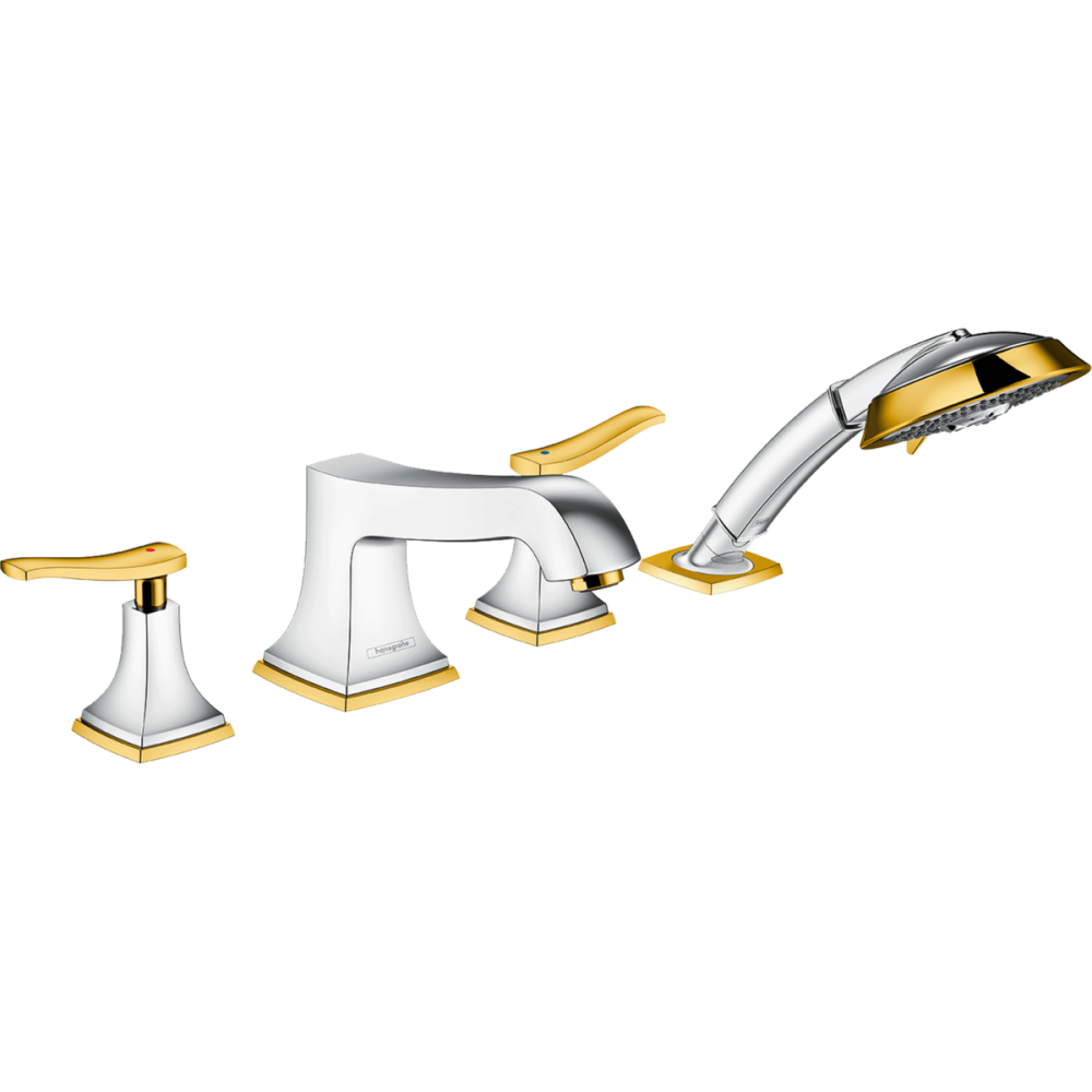 Смеситель для ванны хром/золото Hansgrohe Metropol Classic 31441090