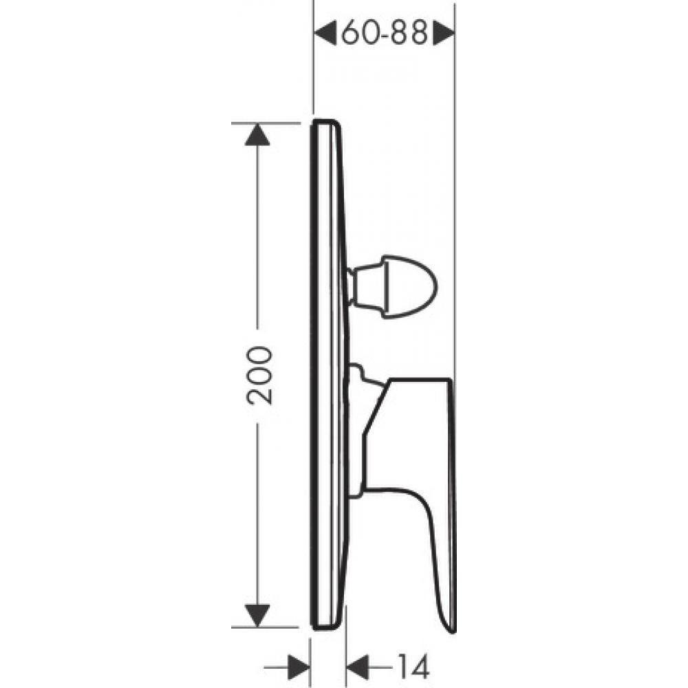 Смеситель для ванны хром Hansgrohe 71746000