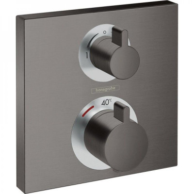 Термостат скрытого монтажа чёрный хром Hansgrohe Ecostat Square 15714340