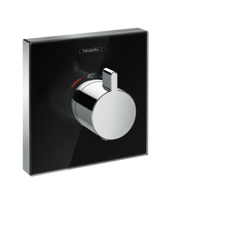 Термостат скрытого монтажа чёрный/хром Hansgrohe ShowerSelect Highflow 15734600