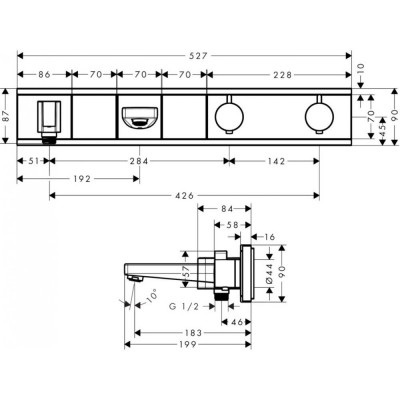Термостат скрытого монтажа хром Hansgrohe RainSelect 15359000
