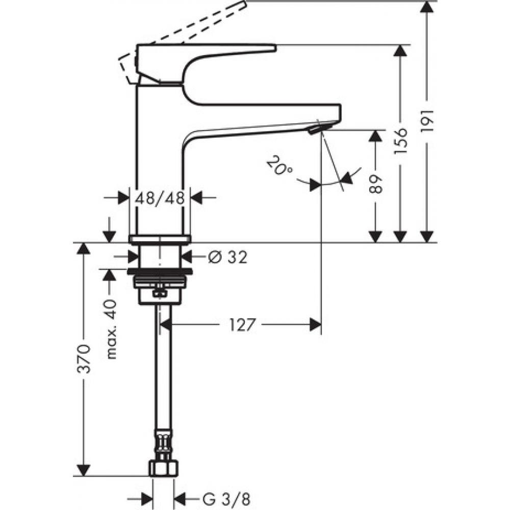 Смеситель для раковины хром Hansgrohe Metropol 32501000