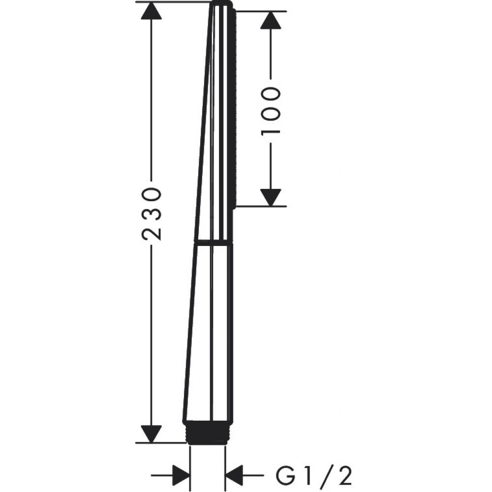Ручной душ чёрный Hansgrohe Rainfinity 100 1jet 26866670