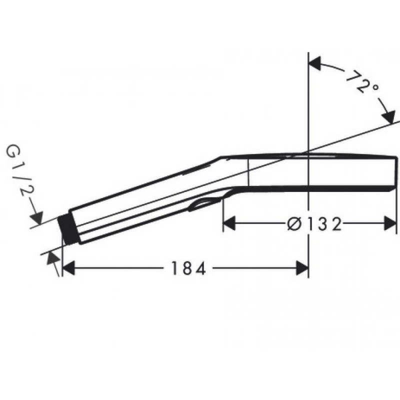 Ручной душ чёрный Hansgrohe Rainfinity 130 3j 9L 26865670