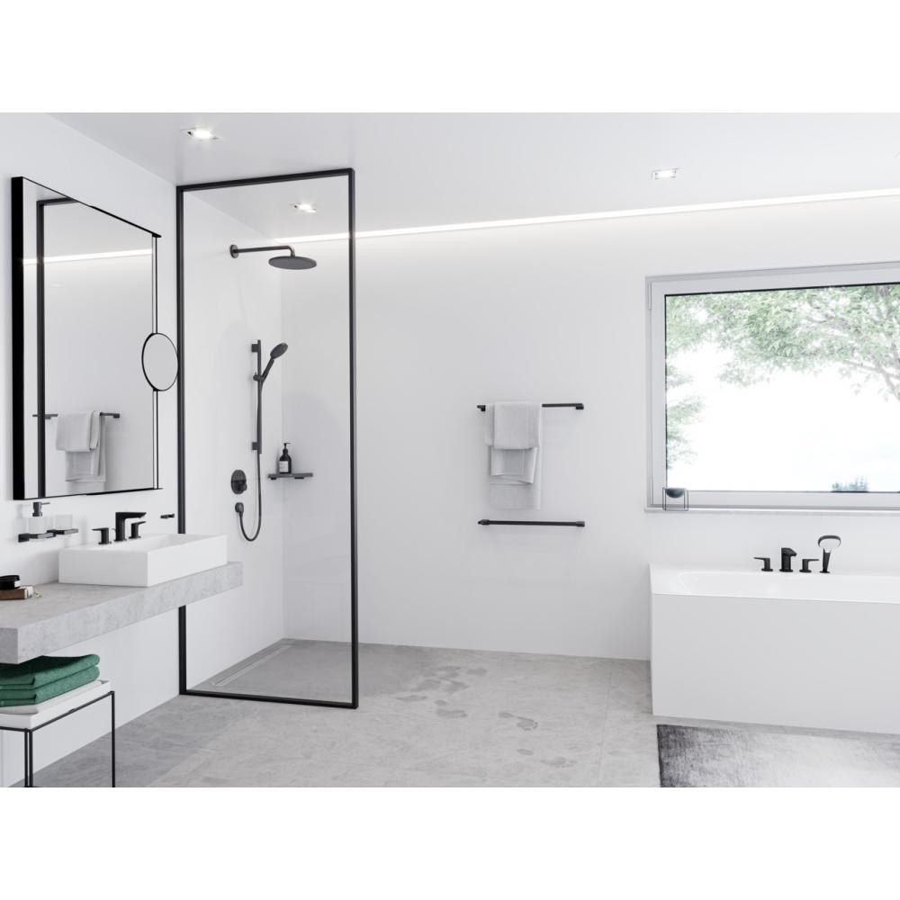 Верхний душ чёрный хром Hansgrohe Croma 26220340