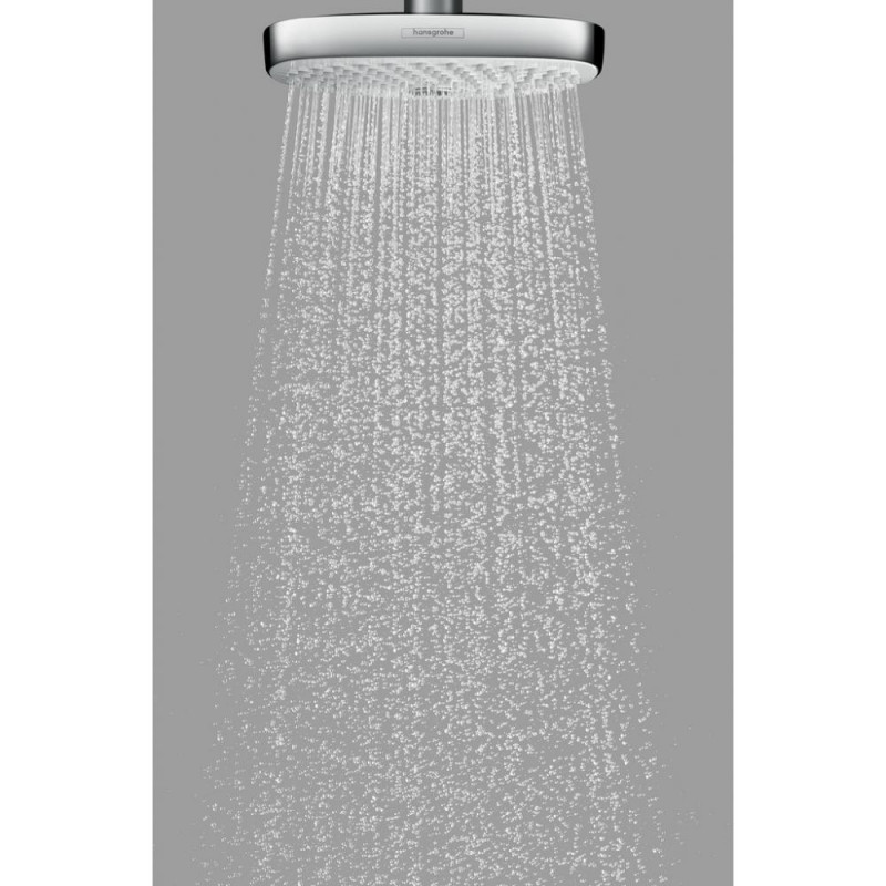Верхний душ хром/белый Hansgrohe Raindance Select E 300 2jet EcoSmart 26608400