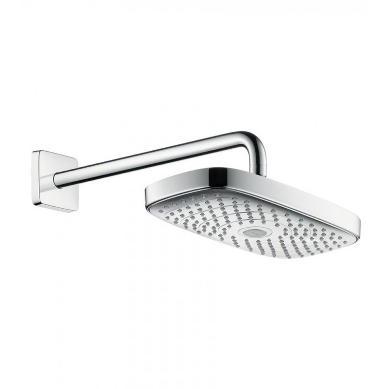 Верхний душ хром/белый Hansgrohe Raindance Select E 300 2jet EcoSmart 26609400
