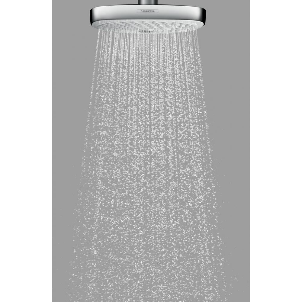 Верхний душ хром/белый Hansgrohe Raindance Select E 300 2jet EcoSmart 26609400