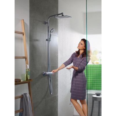Душевая система с термостатом хром hansgrohe Crometta Е 240 1jet Showerpipe 27271000
