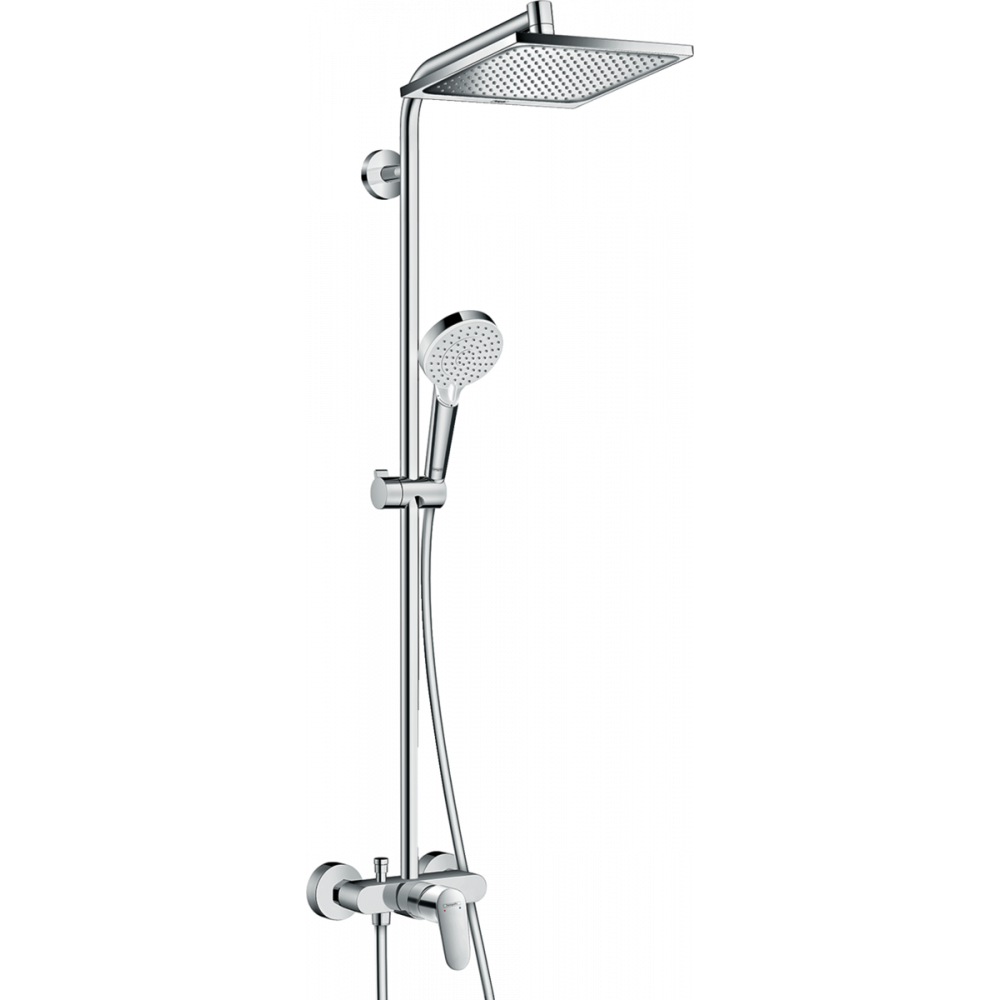 Душевая система с термостатом хром hansgrohe Crometta E 240 1jet Showerpipe 27284000