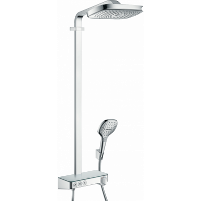 Душевая система с термостатом хром hansgrohe Raindance Select E 300 3jet Showerpipe 27127000